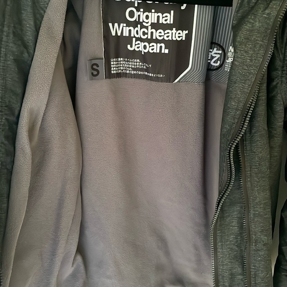 Superdry Original Windcheater Winter Jacket Coat Charcoal Grey Men Small - Picture 6 of 14